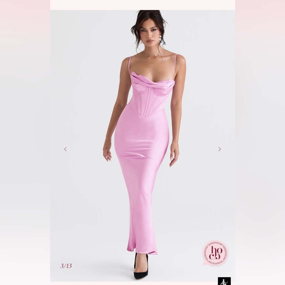 House of cb CHARMAINE
Pink Corset Maxi Dress